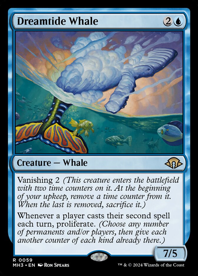 Dreamtide Whale card front