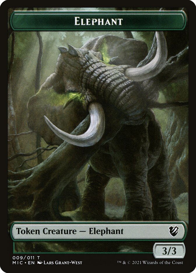 Elephant card front