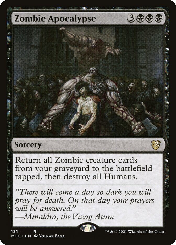 Zombie Apocalypse card front