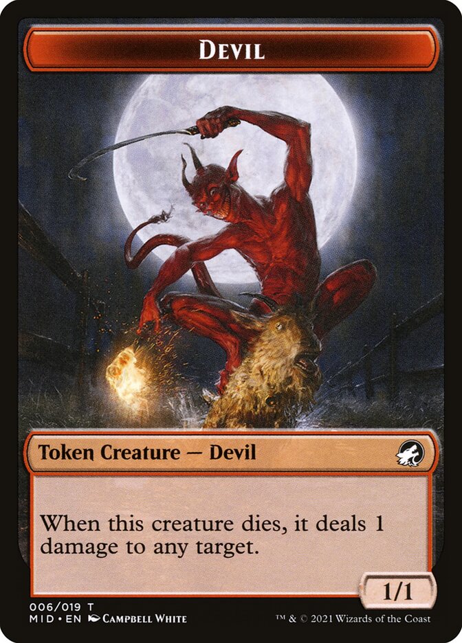 Devil card front