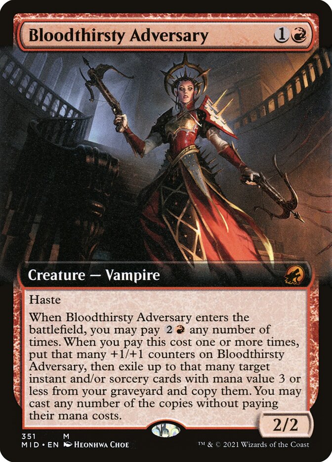 Bloodthirsty Adversary card front