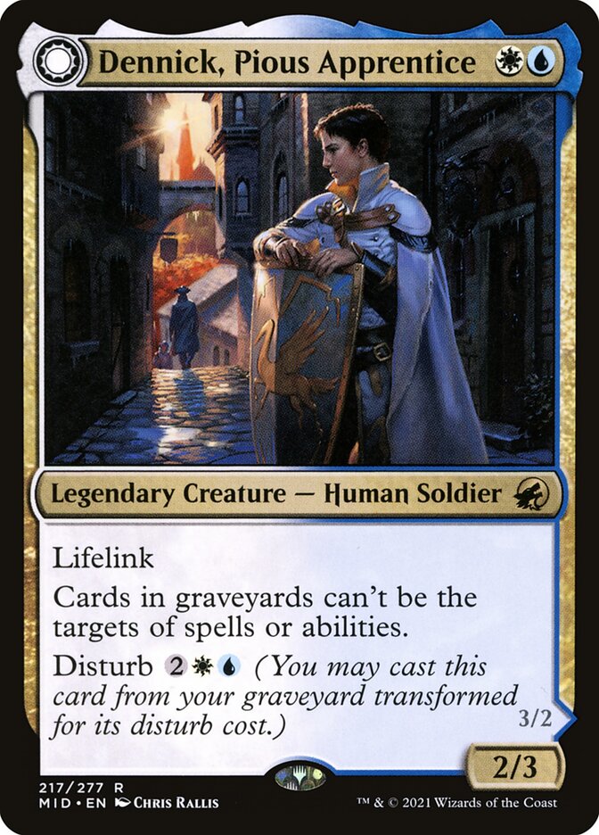 Dennick, Pious Apprentice card front