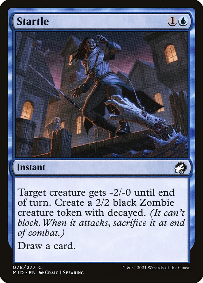 Startle card front