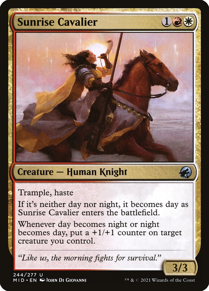 Sunrise Cavalier card front