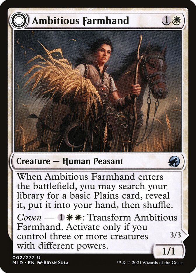 Ambitious Farmhand card front