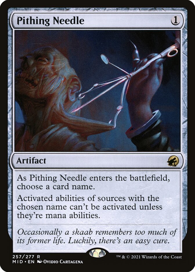 Pithing Needle card front