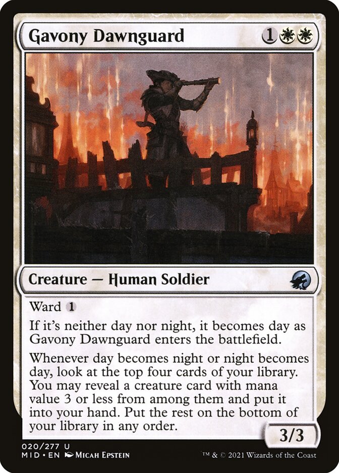 Gavony Dawnguard card front