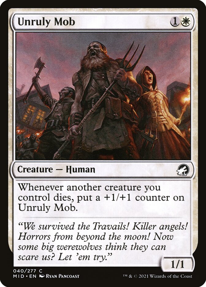 Unruly Mob card front
