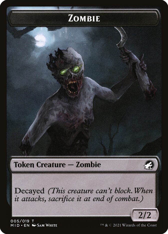 Zombie card front