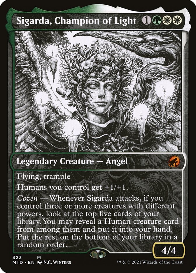 Sigarda, Champion of Light card front