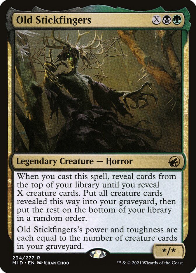 Old Stickfingers card front