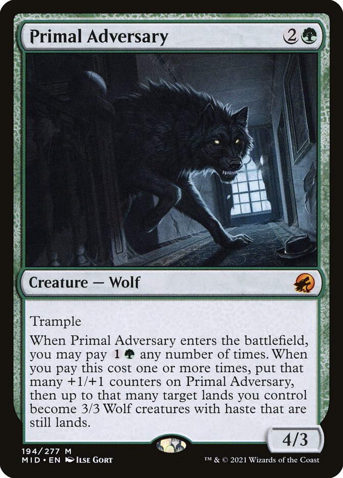 Primal Adversary card front