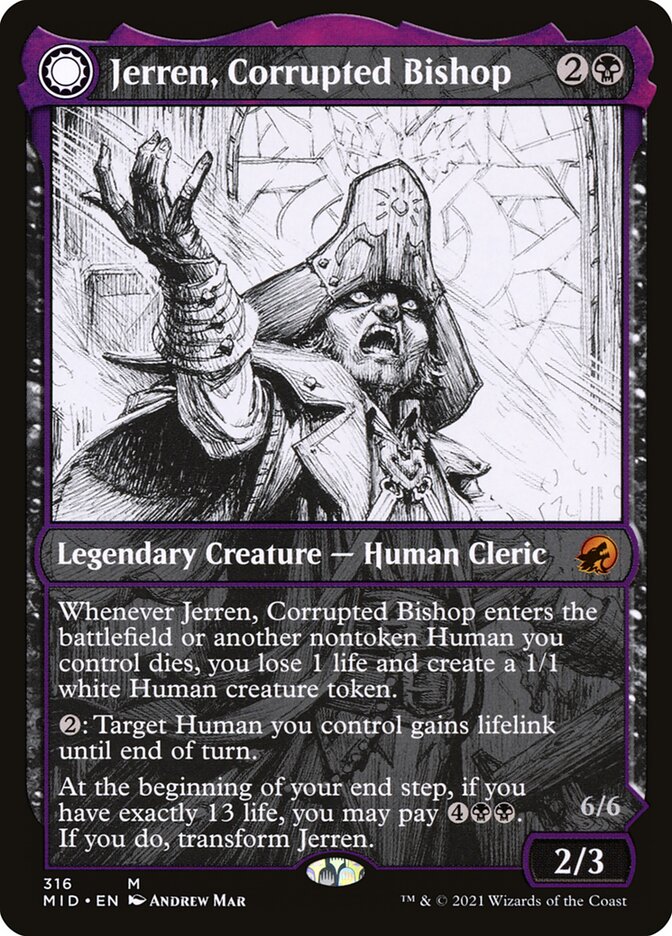 Jerren, Corrupted Bishop card front