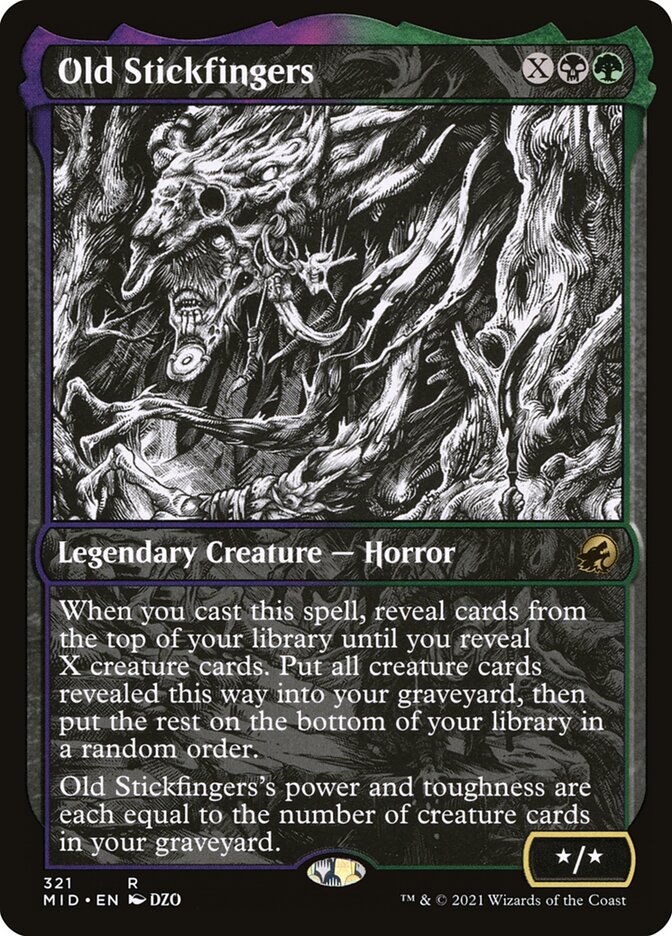 Old Stickfingers card front