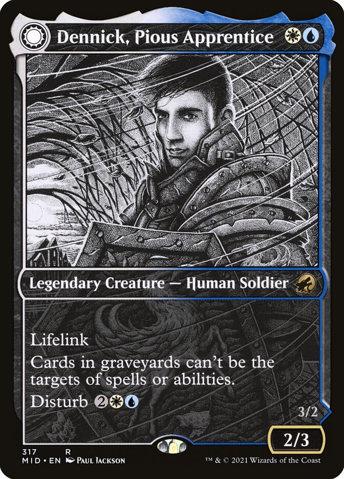 Dennick, Pious Apprentice card front