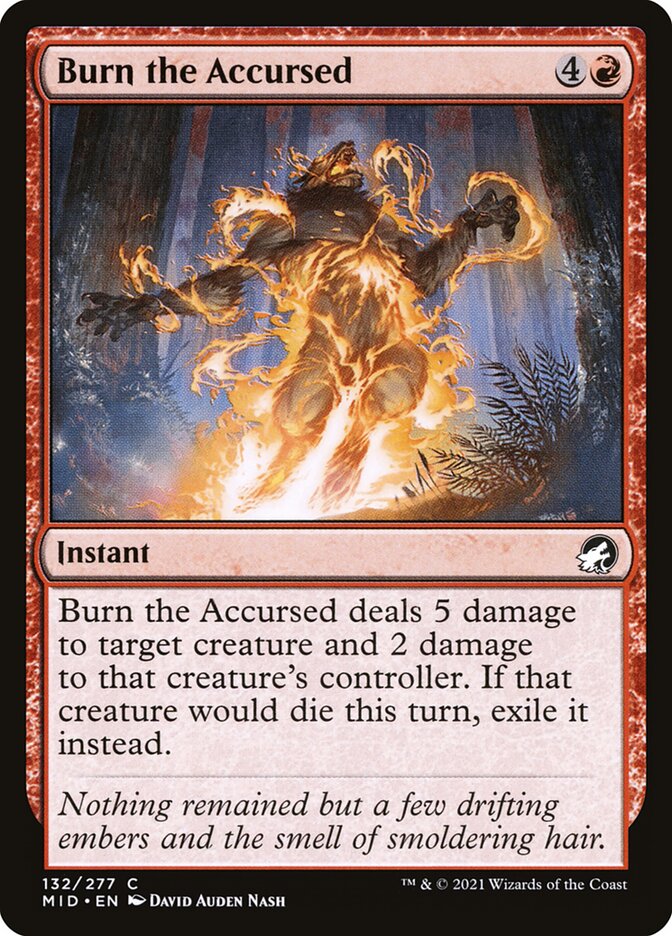 Burn the Accursed card front