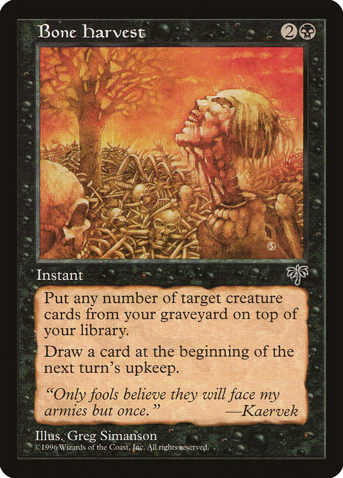 Bone Harvest card front