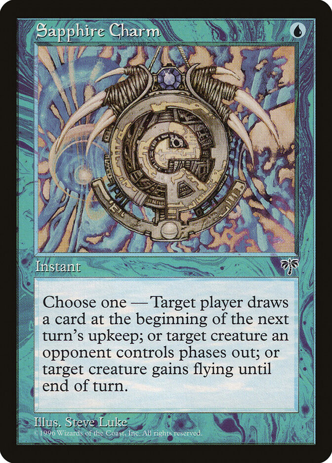Sapphire Charm card front