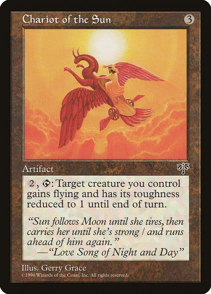 Chariot of the Sun card front