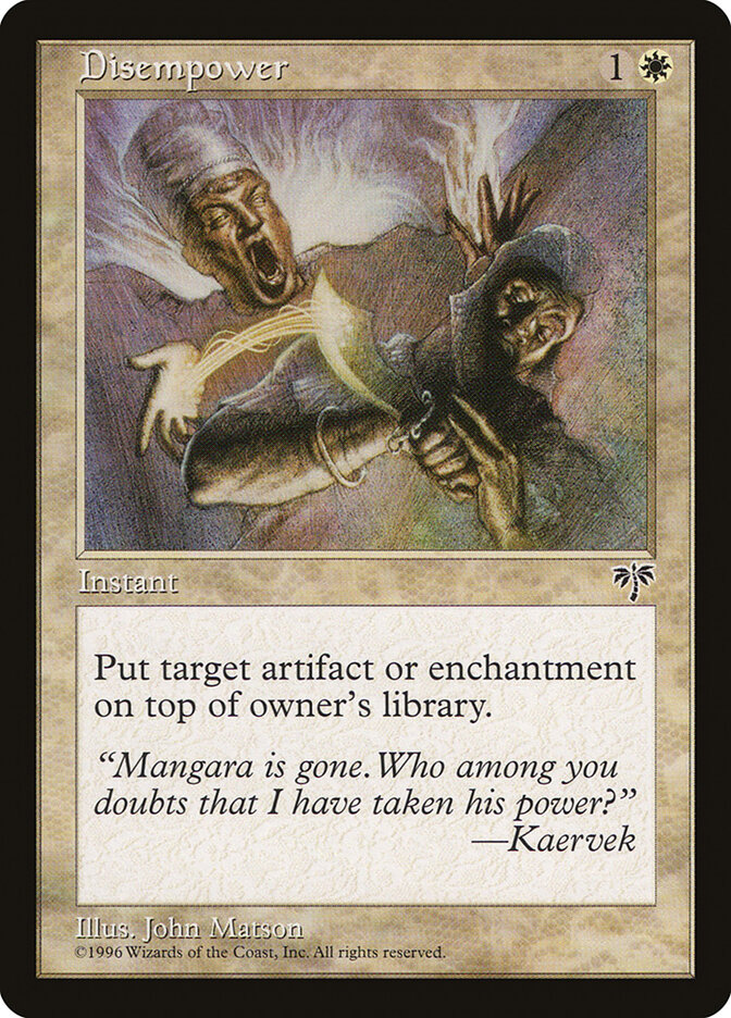 Disempower card front