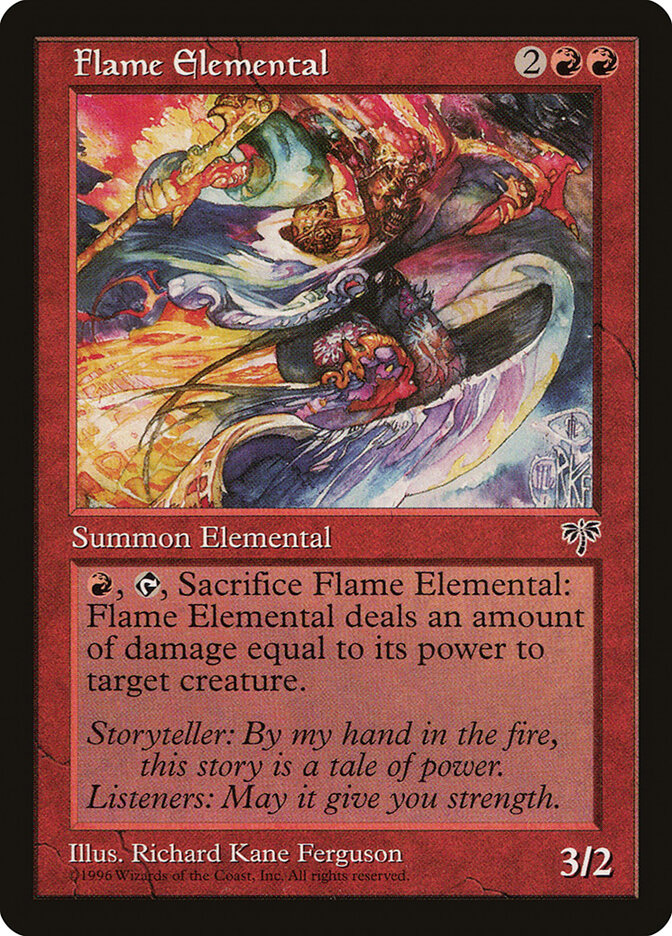 Flame Elemental card front