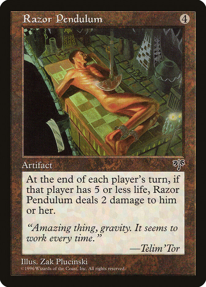 Razor Pendulum card front