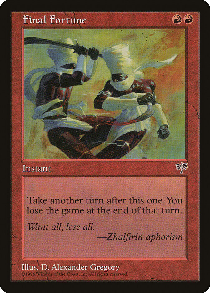Final Fortune card front