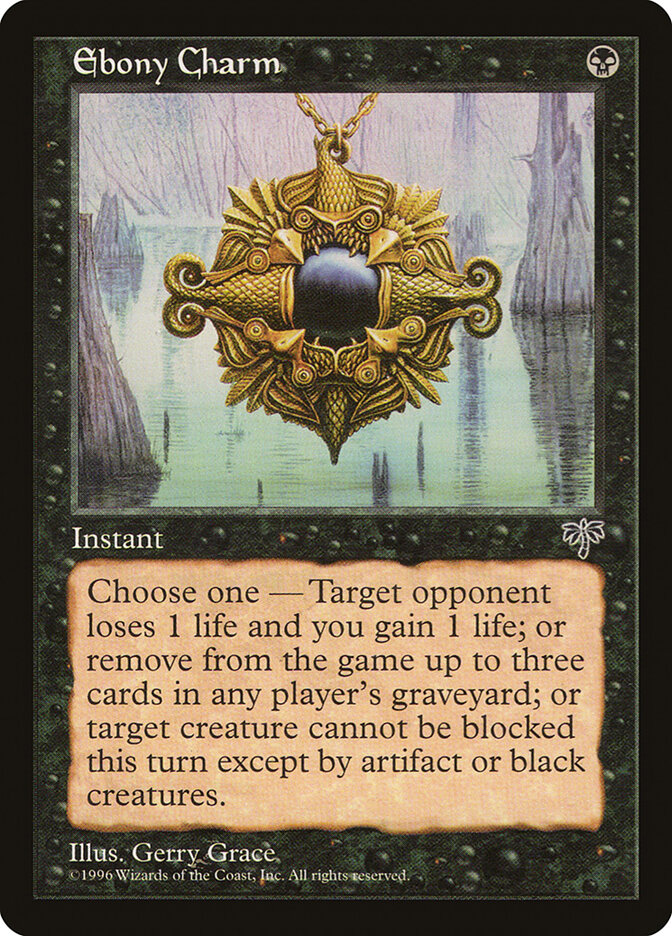 Ebony Charm card front