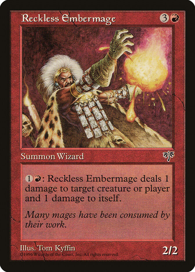 Reckless Embermage card front