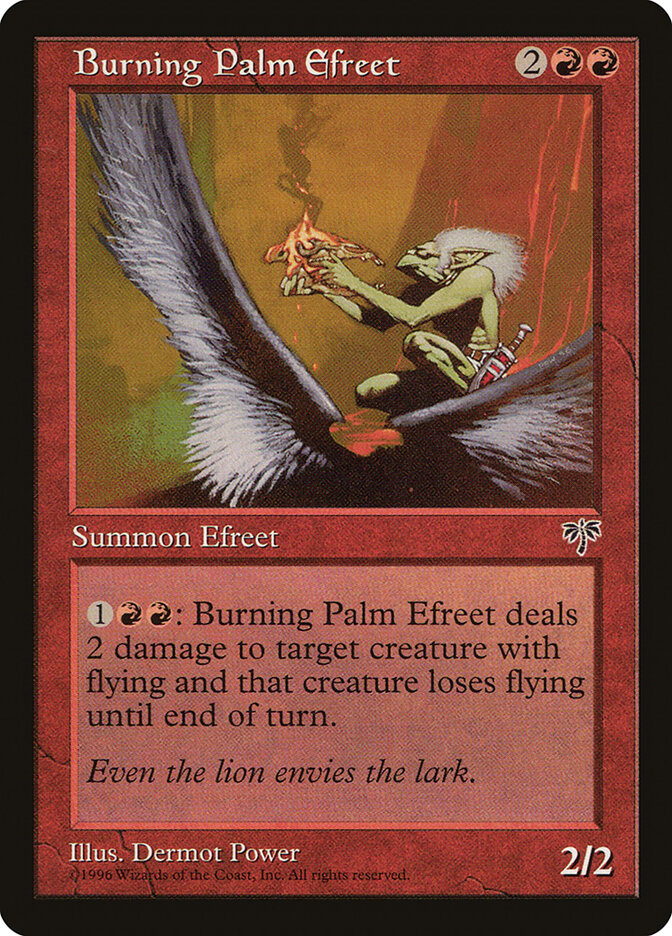 Burning Palm Efreet card front