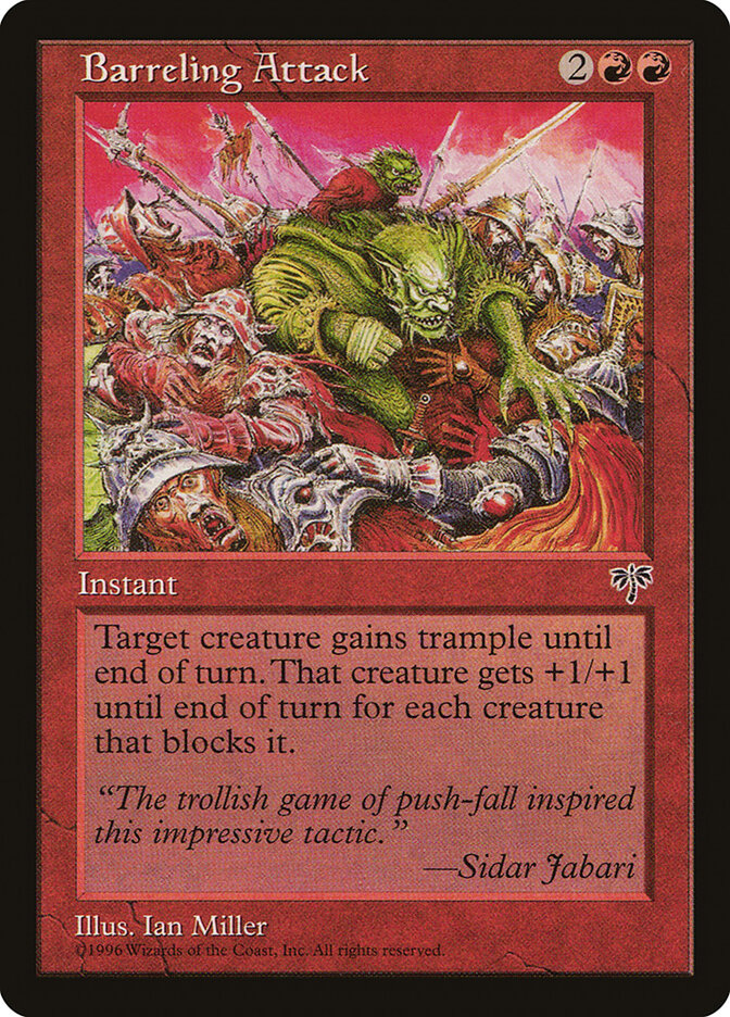 Barreling Attack card front