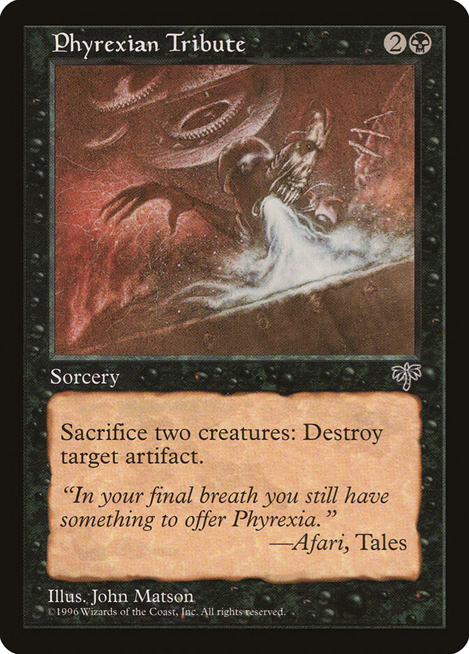 Phyrexian Tribute card front