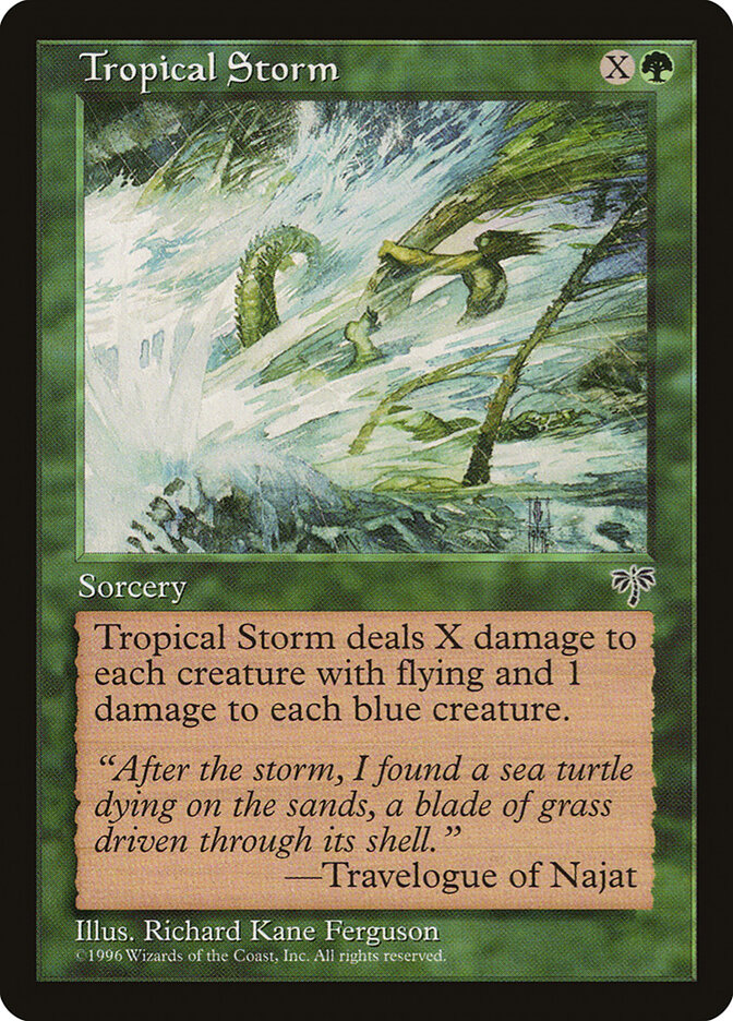 Tropical Storm card front