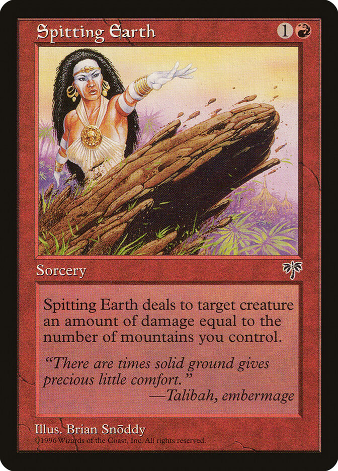 Spitting Earth card front