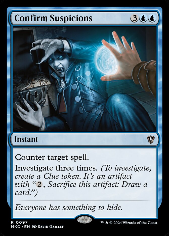 Confirm Suspicions card front