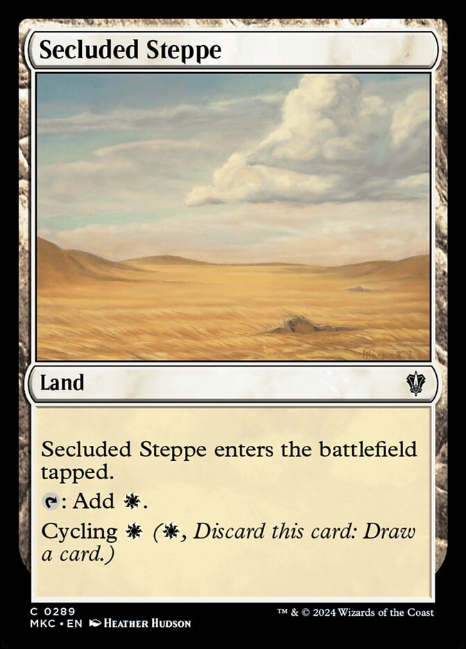 Secluded Steppe card front