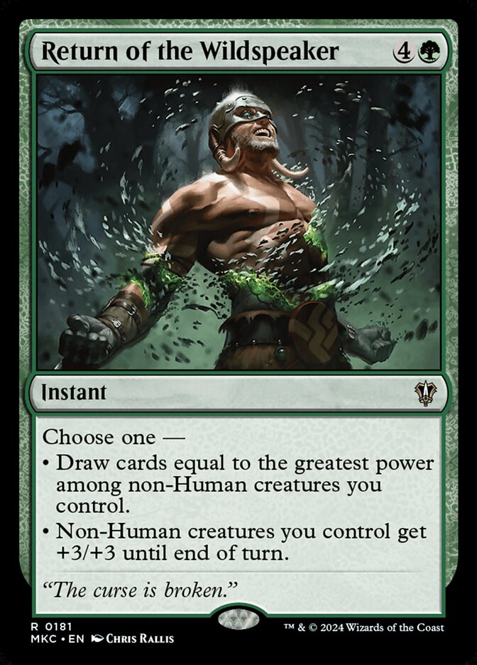 Return of the Wildspeaker card front