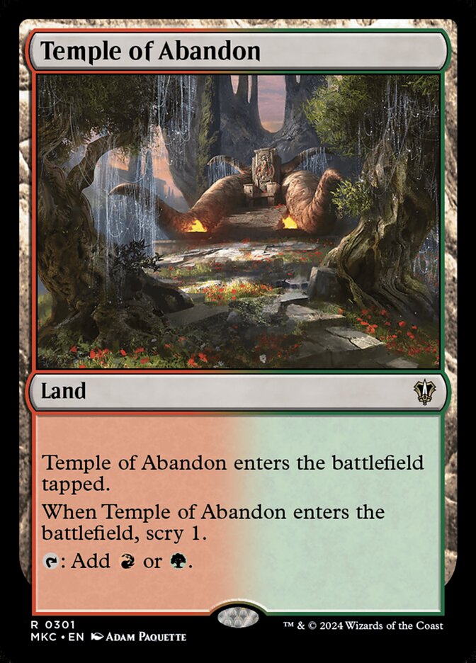 Temple of Abandon card front