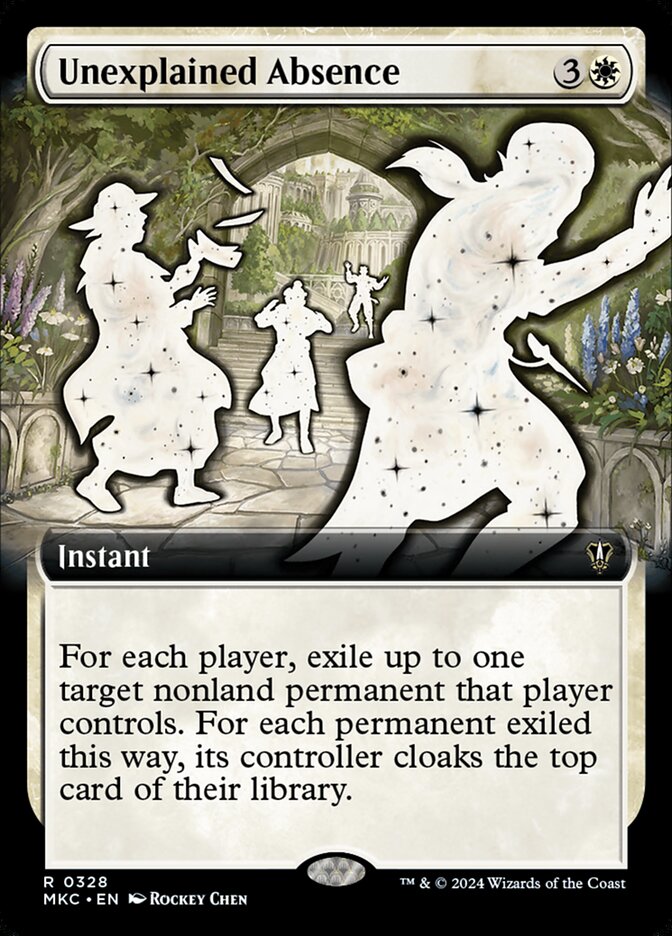 Unexplained Absence card front
