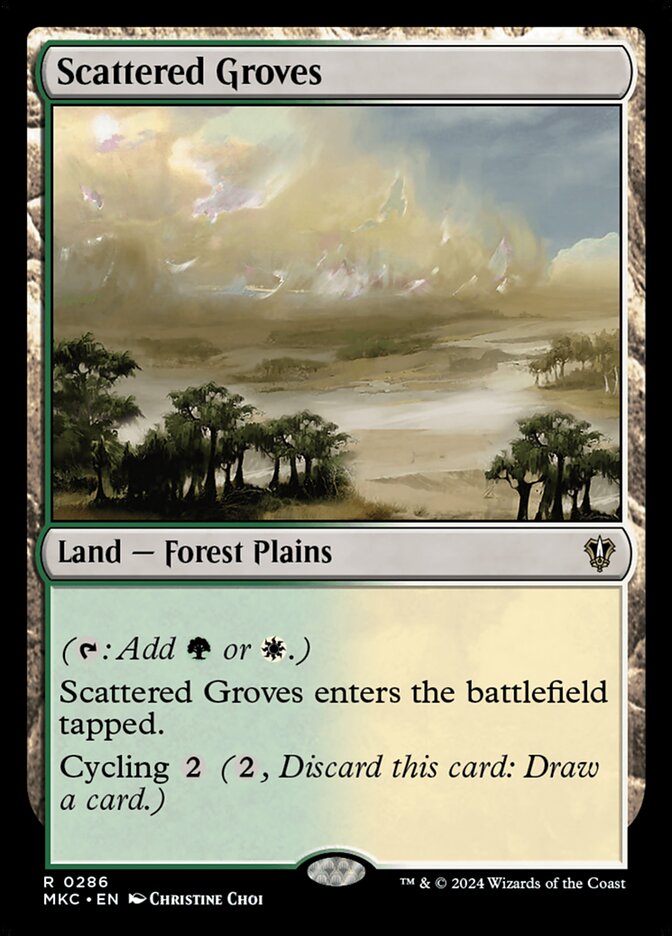 Scattered Groves card front