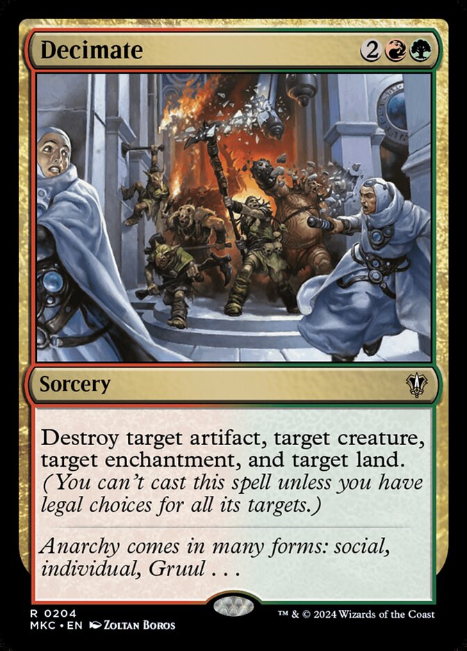 Decimate card front