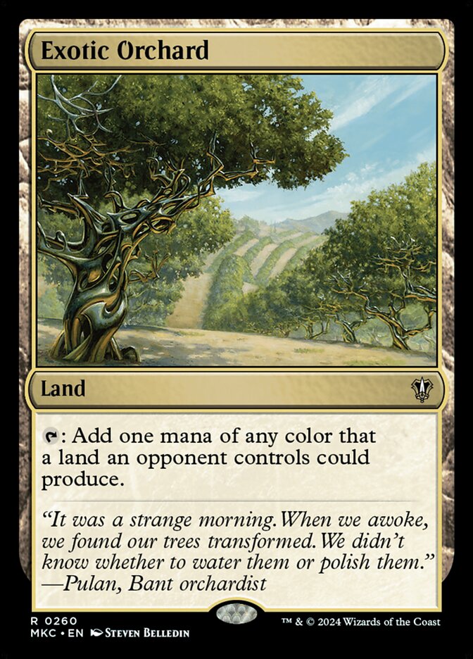 Exotic Orchard card front