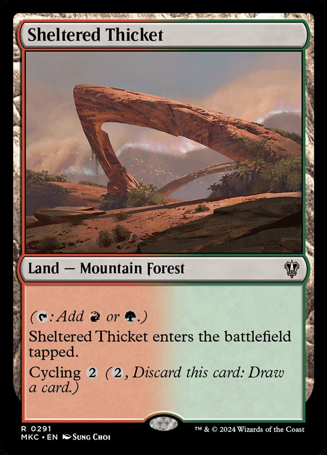 Sheltered Thicket card front