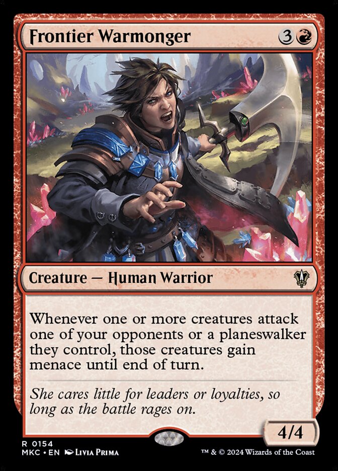 Frontier Warmonger card front