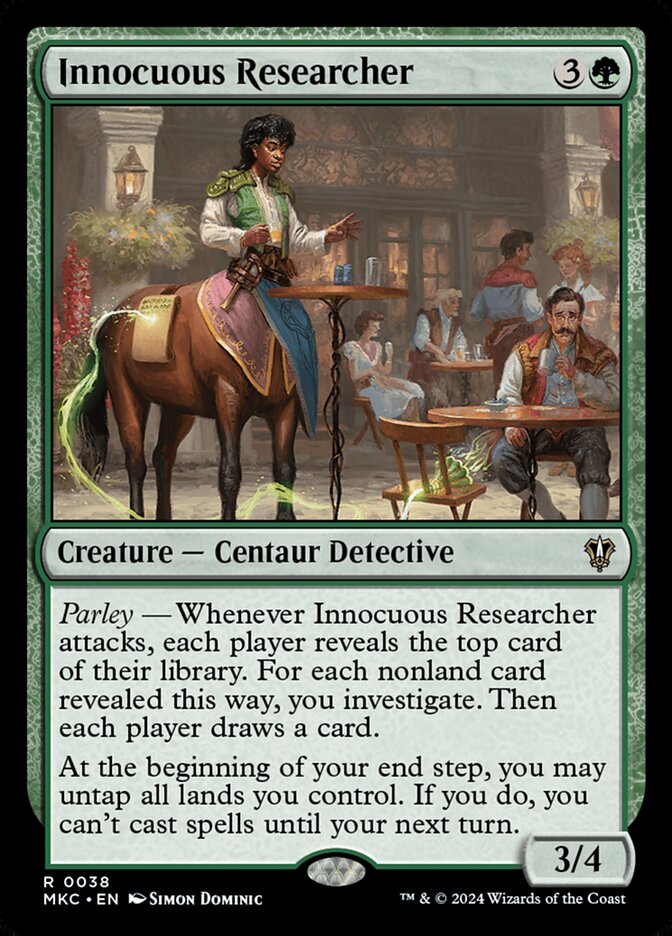 Innocuous Researcher card front