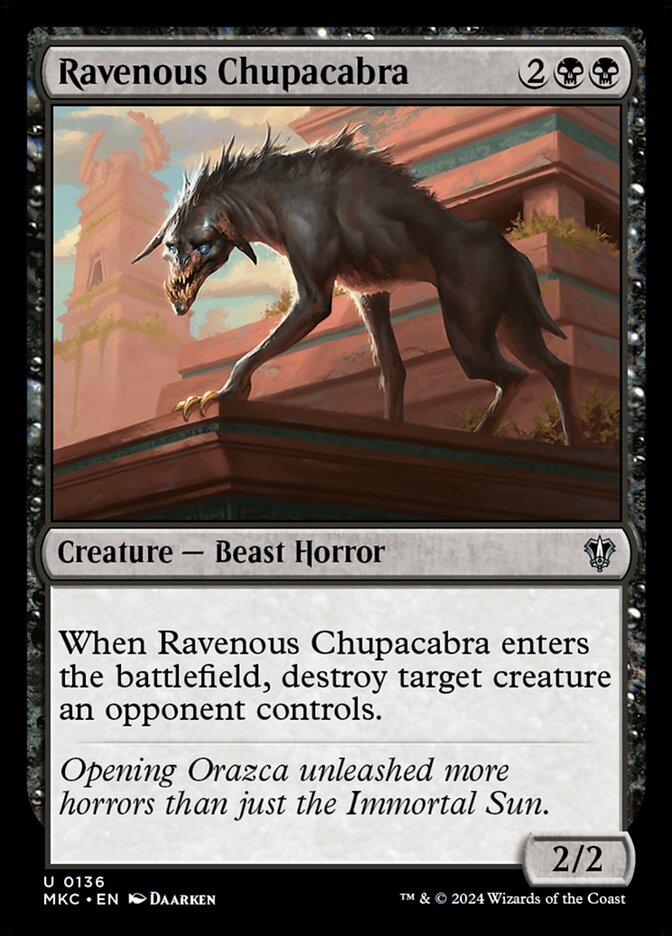 Ravenous Chupacabra card front