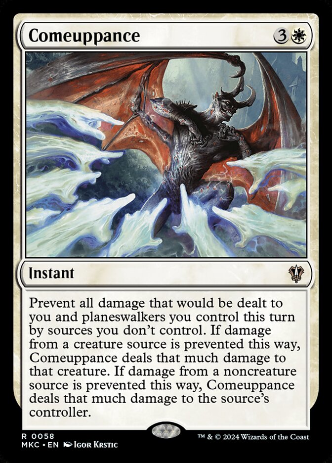 Comeuppance card front