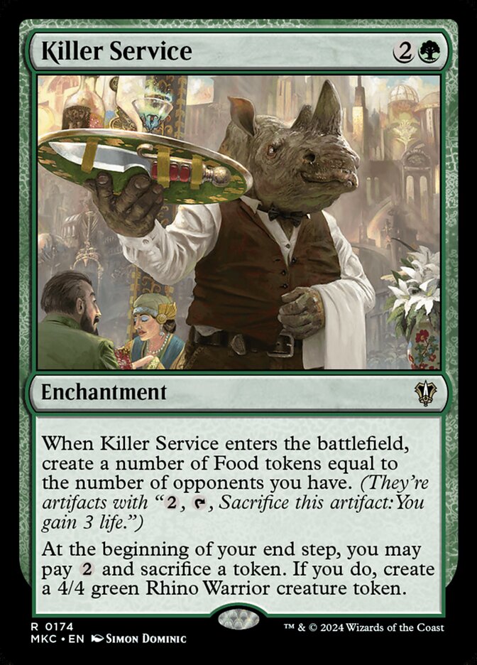 Killer Service card front