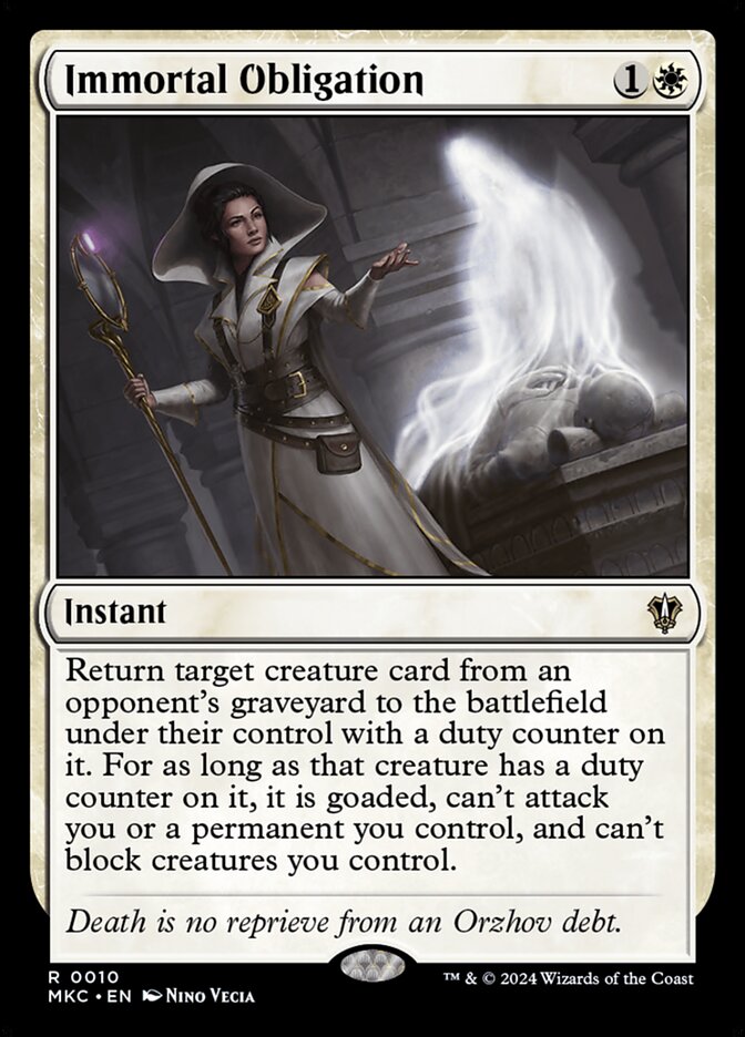 Immortal Obligation card front
