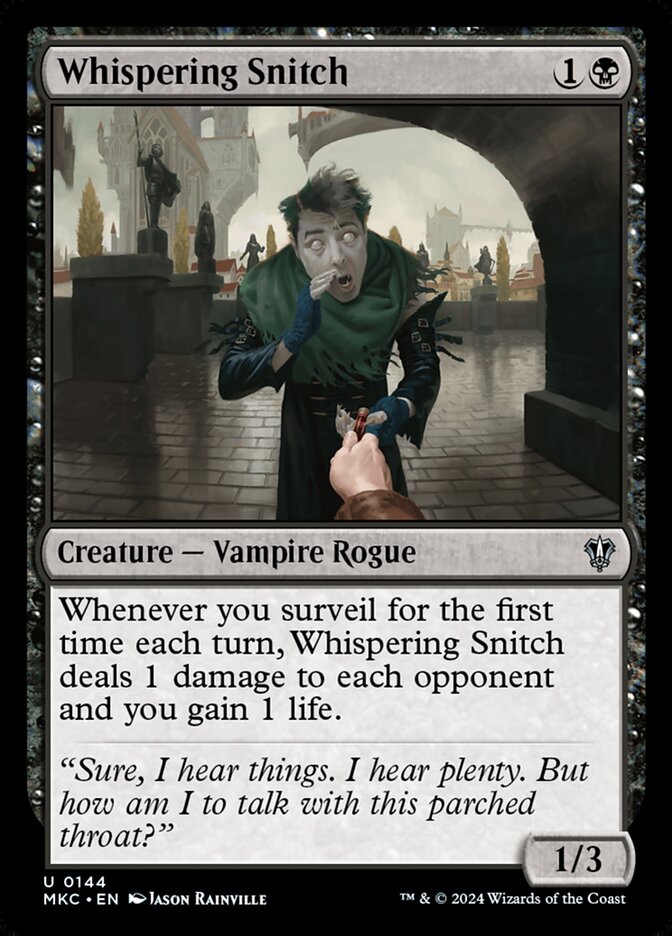 Whispering Snitch card front